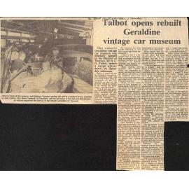Talbot opens rebuilt vintage car museum