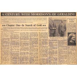 A Century With Morrison's of Geraldine: Chapter One - In Search of Gold