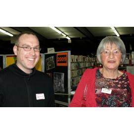 Library staff members at the reunion