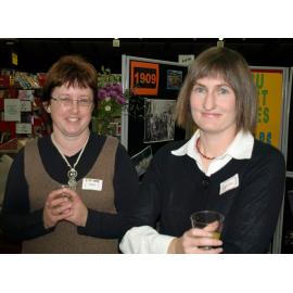 Library staff members at the reunion