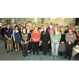 Library staff members at the reunion