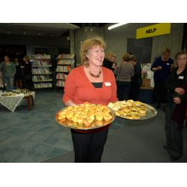 Library staff members at the reunion
