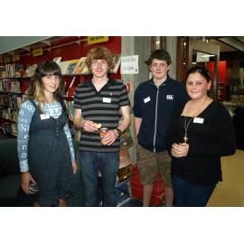Library staff members at the reunion
