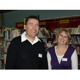Library staff members at the reunion