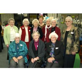 Library staff members at the reunion