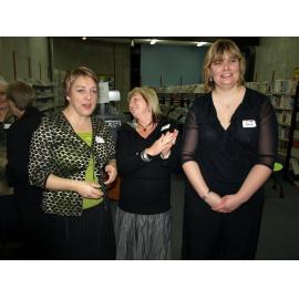Library staff members at the reunion