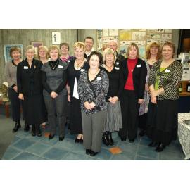 Library staff members at the reunion