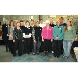 Library staff members at the reunion