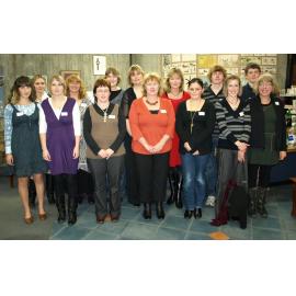 Library staff members at the reunion