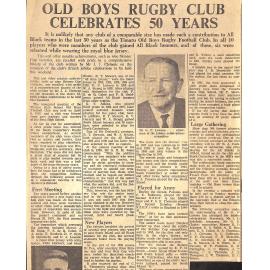 Old Boys Rugby Club Celebrates 50 Years