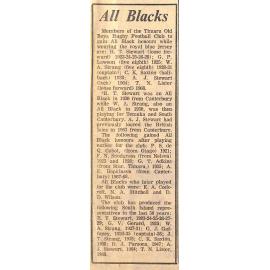 Timaru Old Boys Rugby: All Blacks