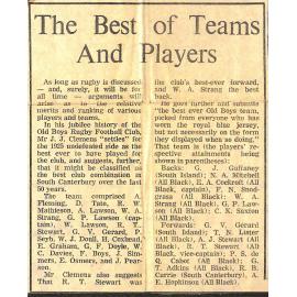 Timaru Old Boys Rugby: The Best of Teams And Players
