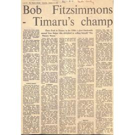 Bob Fitzsimmons - Timaru's champ