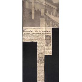 Discomfort ends for spectators