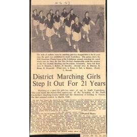 District Marching Girls Step It Out For 21 Years