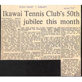 Ikawai Tennis Club's 50th jubilee this month