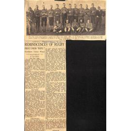 Reminiscences of Rugby: First Union 'Reps'