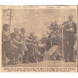 Timaru College 75th jubilee opening