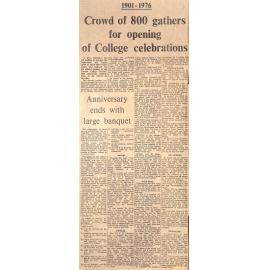 1901-1976 Crowd of 800 gathers for opening of College celebrations