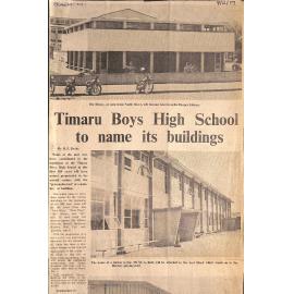 Timaru Boys High School to name its buildings