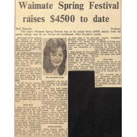 Waimate Spring Festival raises $4500 to date