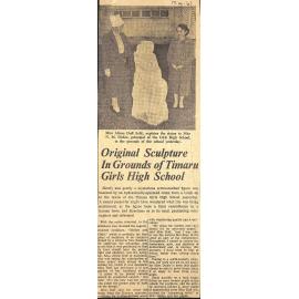 Original Sculpture In Grounds of Timaru Girls High School