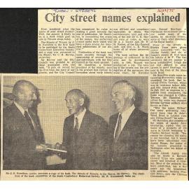 City street names explained