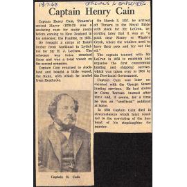 Captain Henry Cain