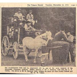 Cobb and Co stagecoach at Mackenzie Christmas Carnival