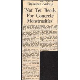 Off-street Parking: 'Not Yet Ready For Concrete Monstrosities'