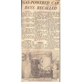 Gas-powered Car Days Recalled