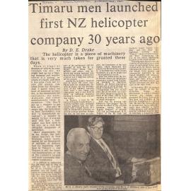 Timaru men launched first NZ helicopter company 30 years ago