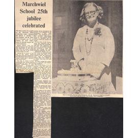 Marchwiel School 25th jubilee celebrated