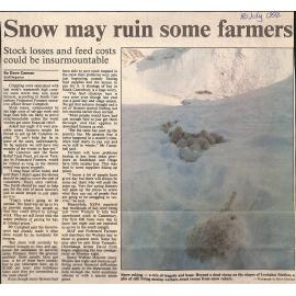 Snow may ruin some farmers