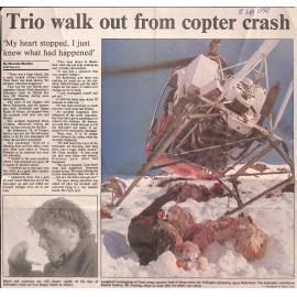Trio walk out from copter crash