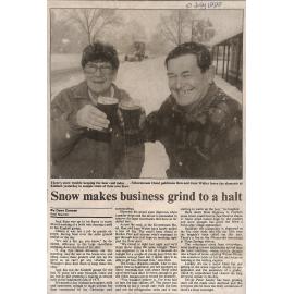 Snow makes business grind to a halt