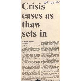 Crisis eases as thaw sets in