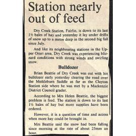 Station nearly out of feed