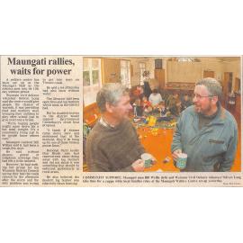 Maungati rallies, waits for power