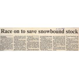 Race on to save snowbound stock / Trust fund set up