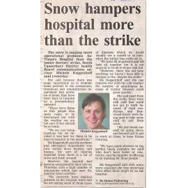 Snow hampers hospital more than strike