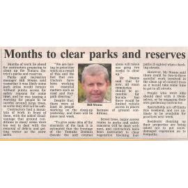 Months to clear parks and reserves