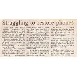 Struggling to restore phones