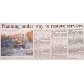 Planning underway to restore services