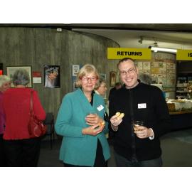 Library staff members at the reunion