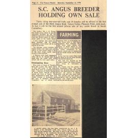 SC Angus Breeder Holding Own Sale