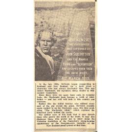 Author James McNeish and Mackenzie