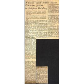 Waituna Creek School Marks Platinum Jubilee In Original Building