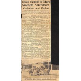 Otaio School to Mark Ninetieth Anniversary, Celebrations Next Weekend