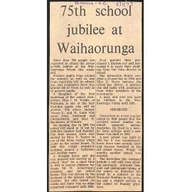 75th school jubilee at Waihaorunga
